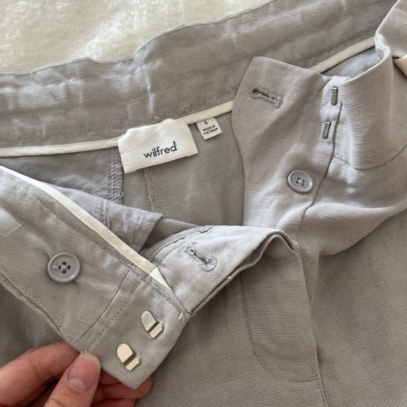 Grey Linen Wilfred Shorts with Drawstring - Picture 4 of 4